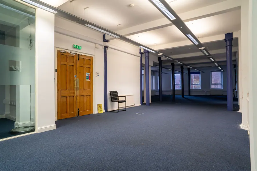 Office 02 — entrance doors and glazed room