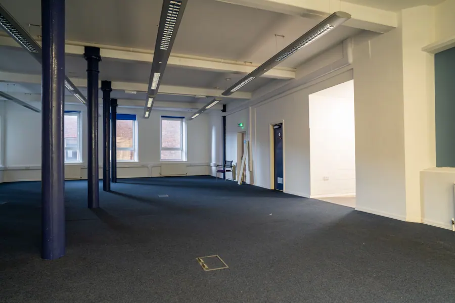 Office 02 — columns and side door